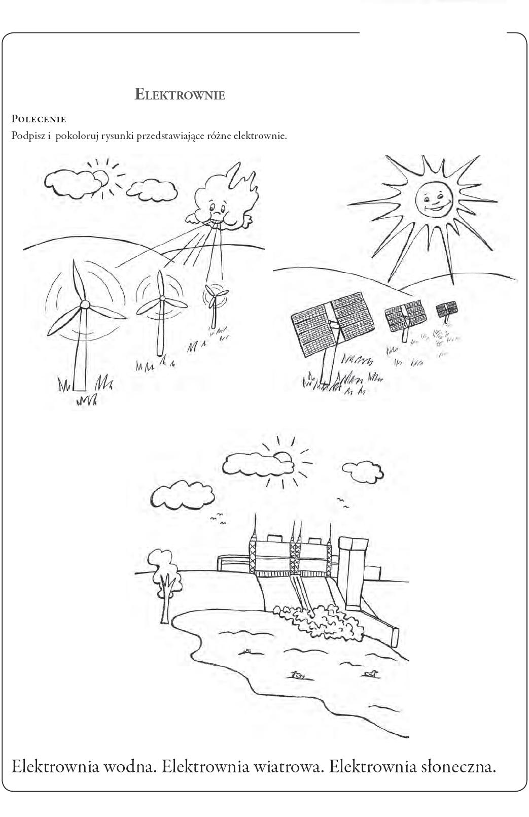 Energia, oszczędzanie, ekoźródła kolorowanki